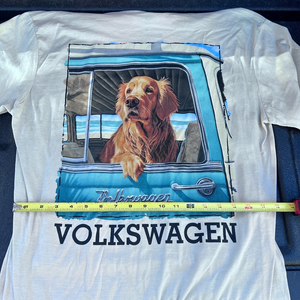 Dog Print White and Blue T-Shirt